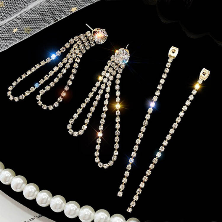 Tassel Rhinestone Earrings Cn0105