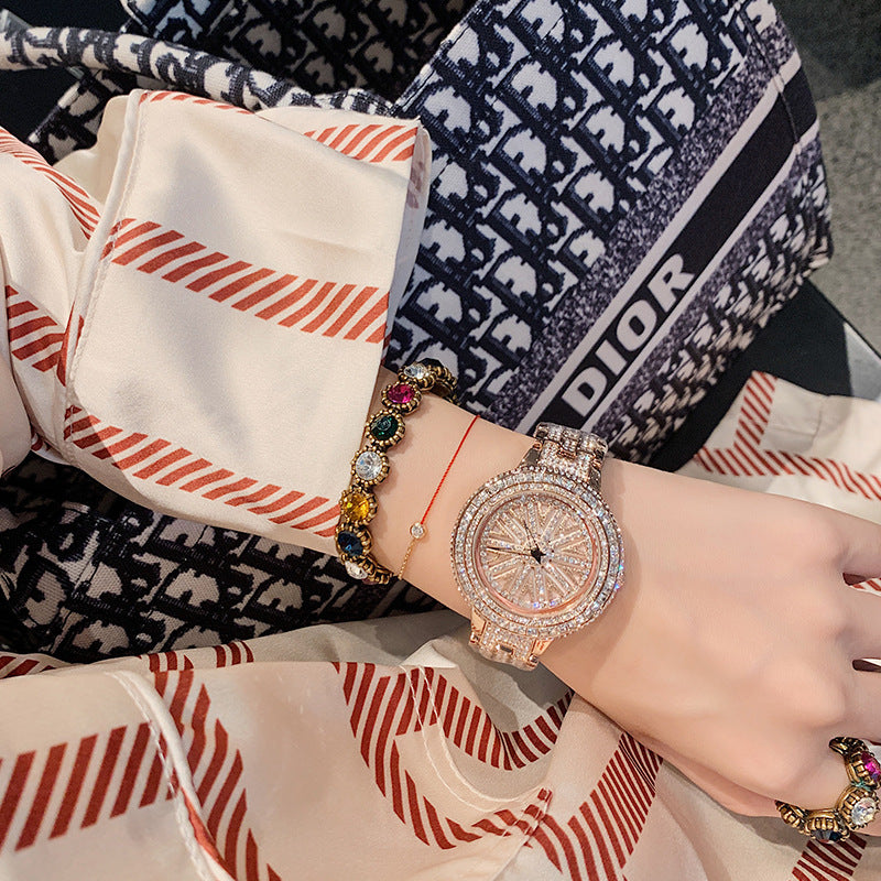 Full Diamond Rotating Dial Watch Cn0090