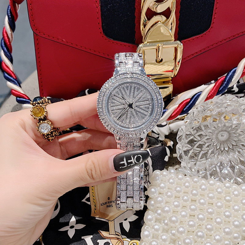 Full Diamond Rotating Dial Watch Cn0090