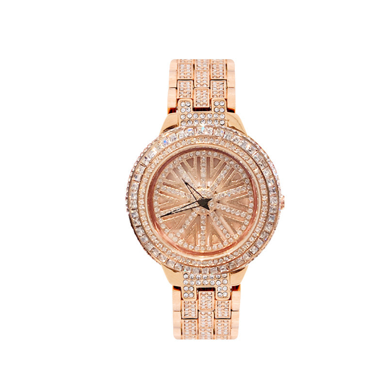 Full Diamond Rotating Dial Watch Cn0090