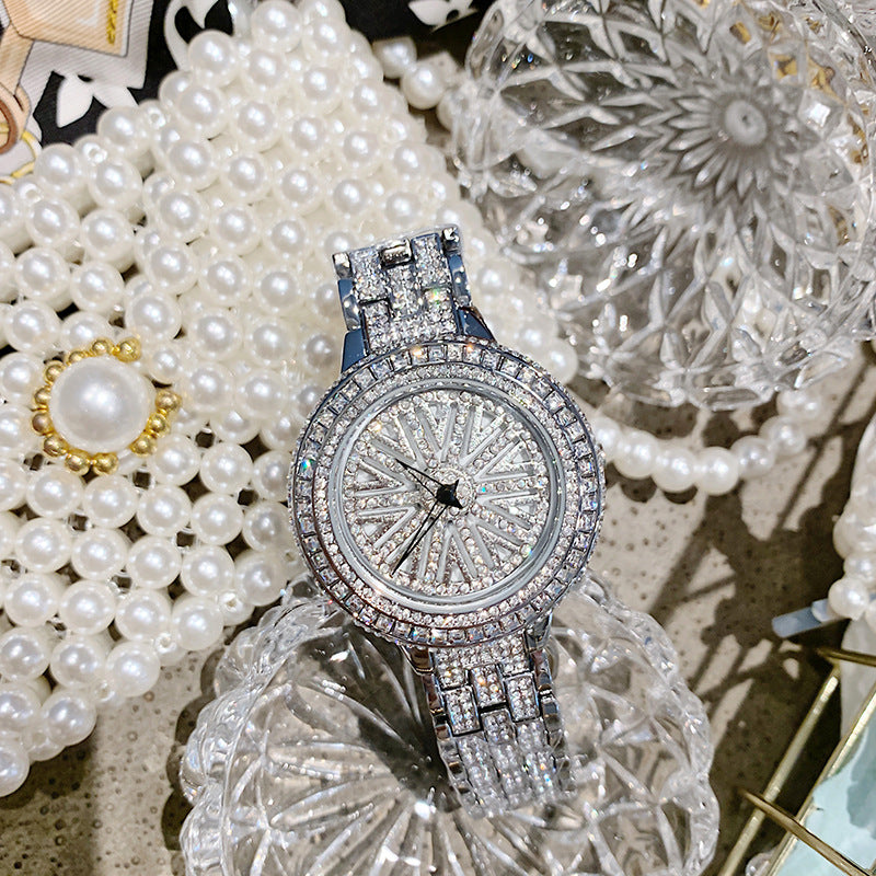 Full Diamond Rotating Dial Watch Cn0090
