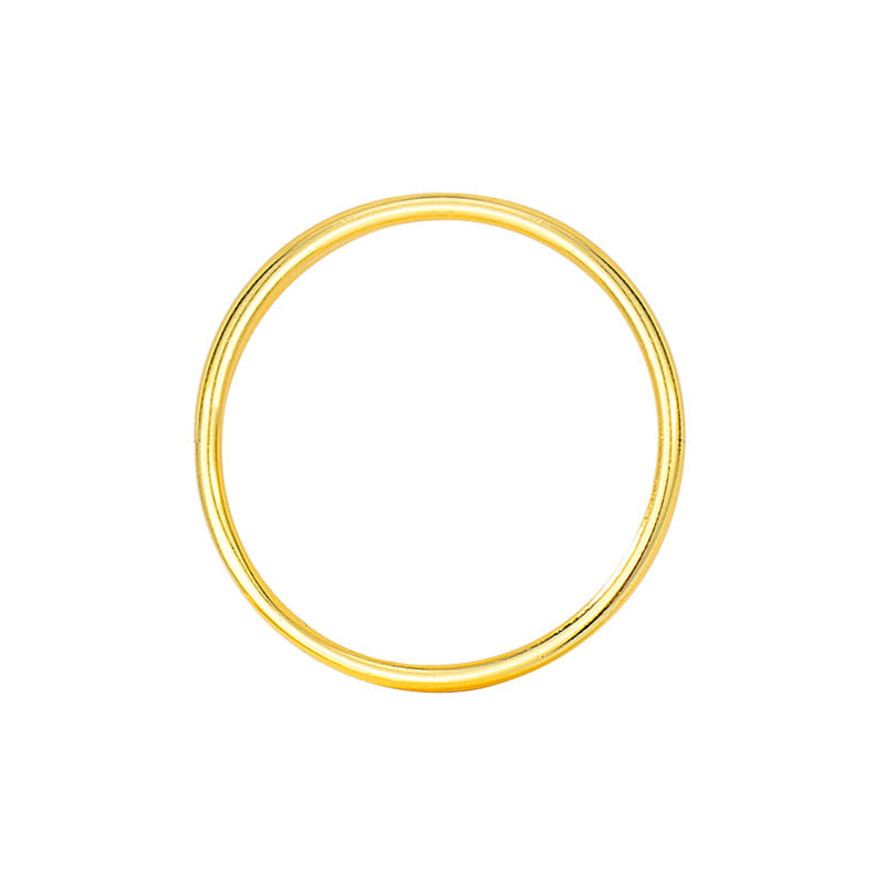 925 Sterling Silver Glossy and Simple Ring Cn0277