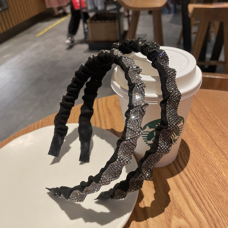 Super Flash Rhinestone Headband Rhinestone Pleated Beautiful Headband Cn507