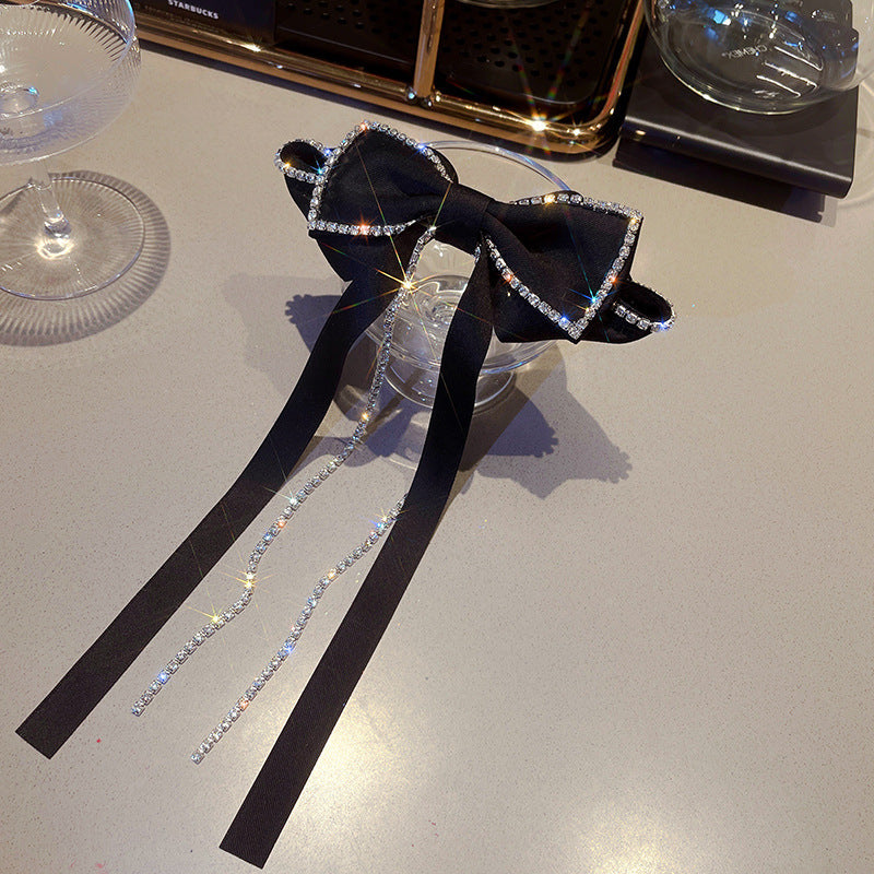Bow Hair Accessories Rhinestone Hair Band Tassel Hairpin Cn430