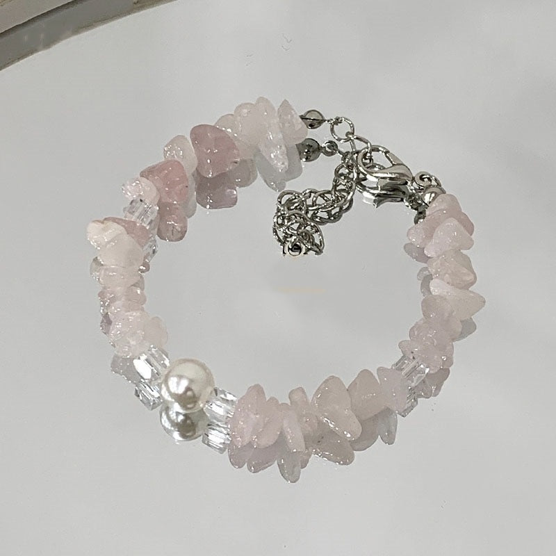 Gelang manik-manik biru safir Cn325