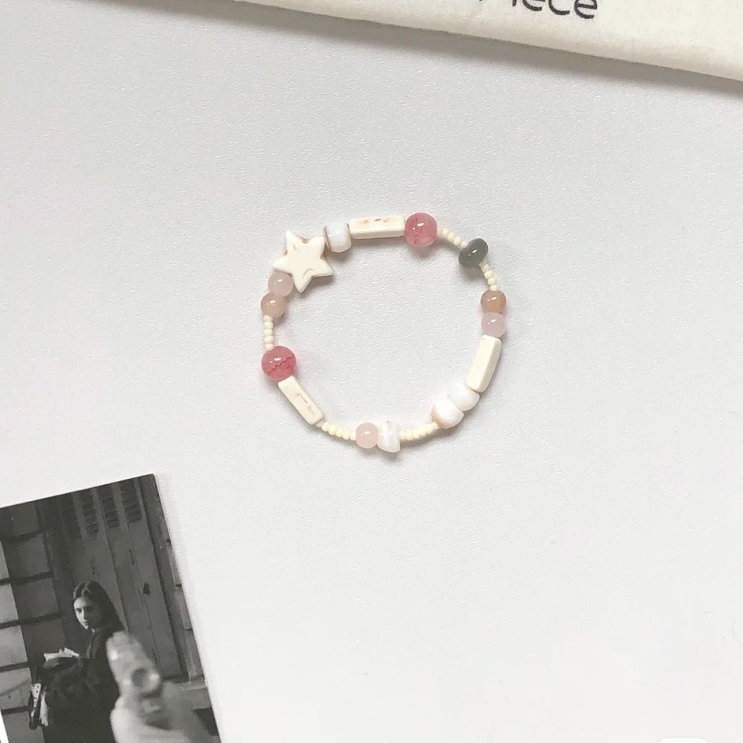 Gelang manik-manik biru safir Cn325