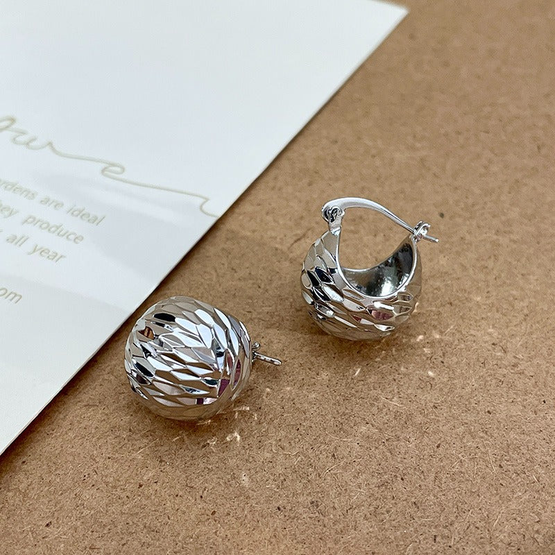 Gold Beanie Earrings Niche Design Sequined Earrings Cn413