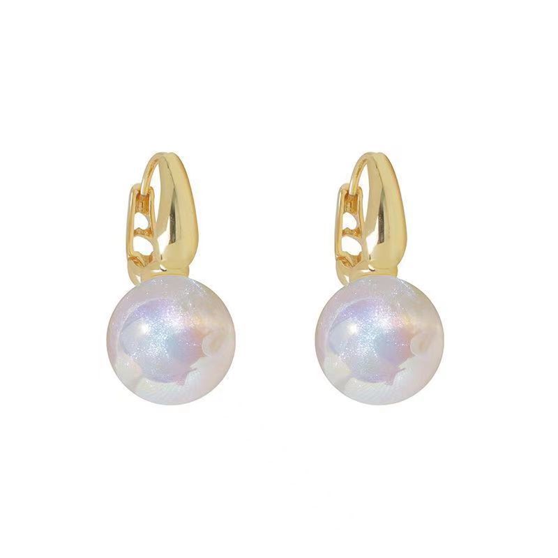 Copper Buckle Bright Color Pearl Ear Clip Cn530