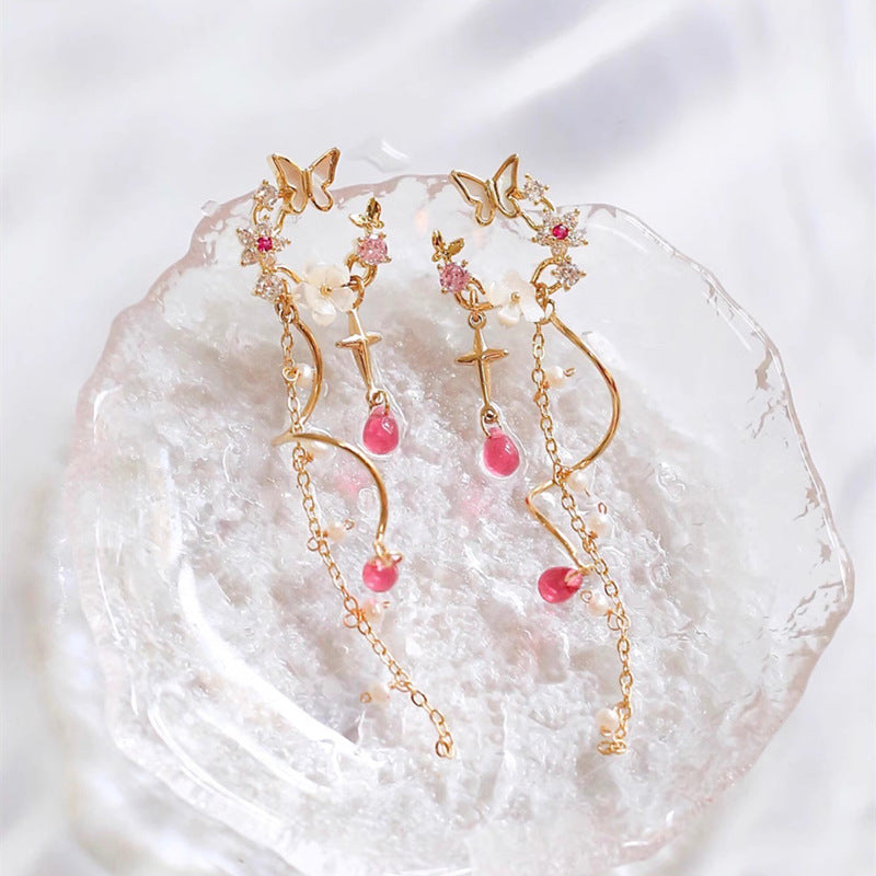 Long Tassel Earrings Color Earrings Cn322