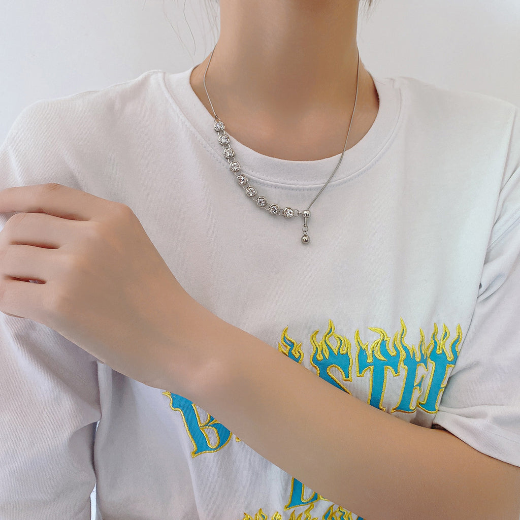 Fashion Tassel Asymmetric Clavicle Chain Cn0314