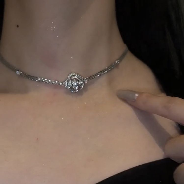 동백 펜던트 쇄골 체인 목 체인 Cn346