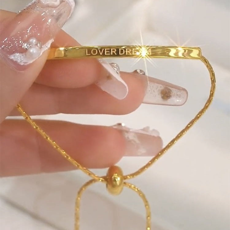 Bracelet Female Letter Elbow Minority Simple Personality Carrying Strap Bracelet Pull Adjustable Cn532