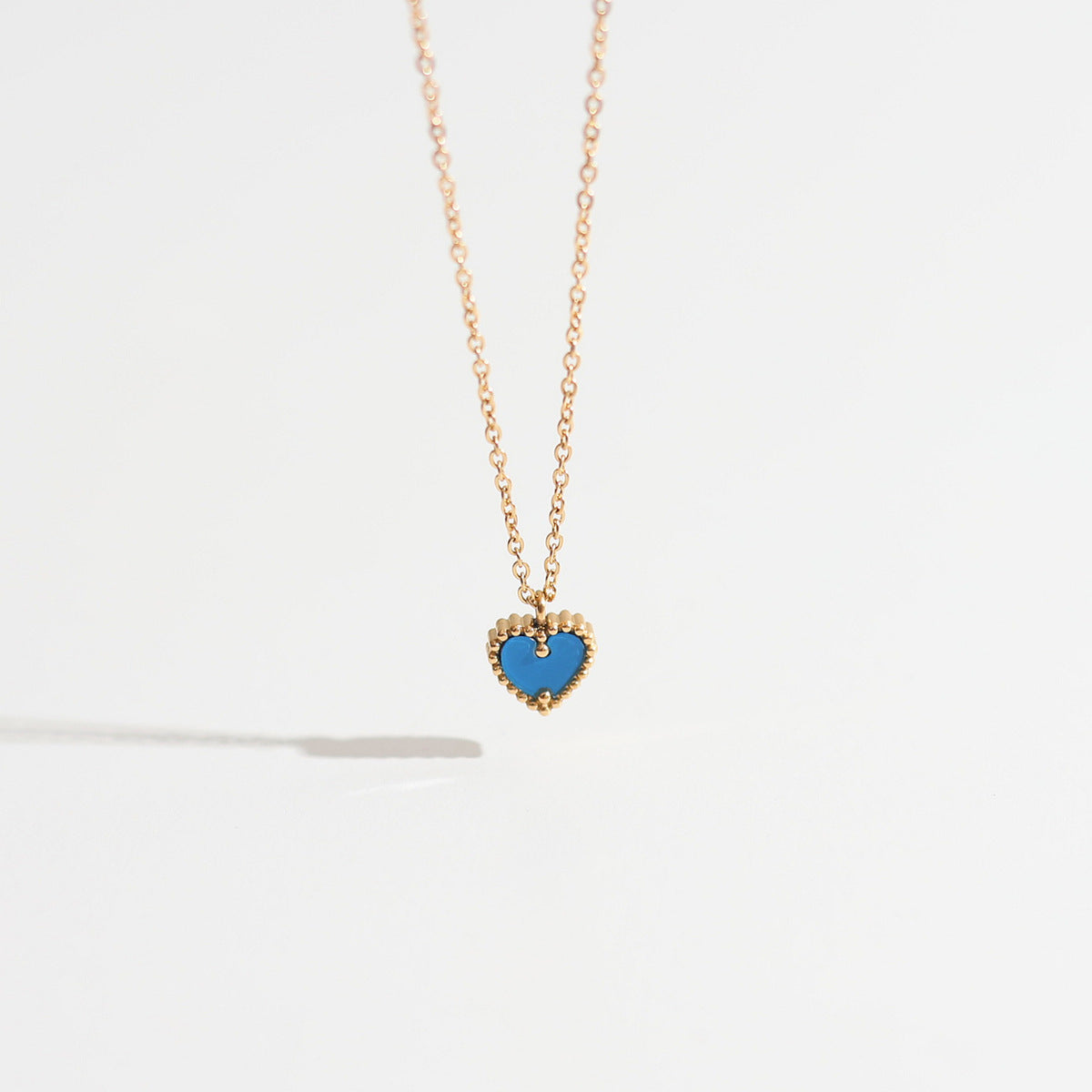 All Match Little Red Heart Necklace Cn0254