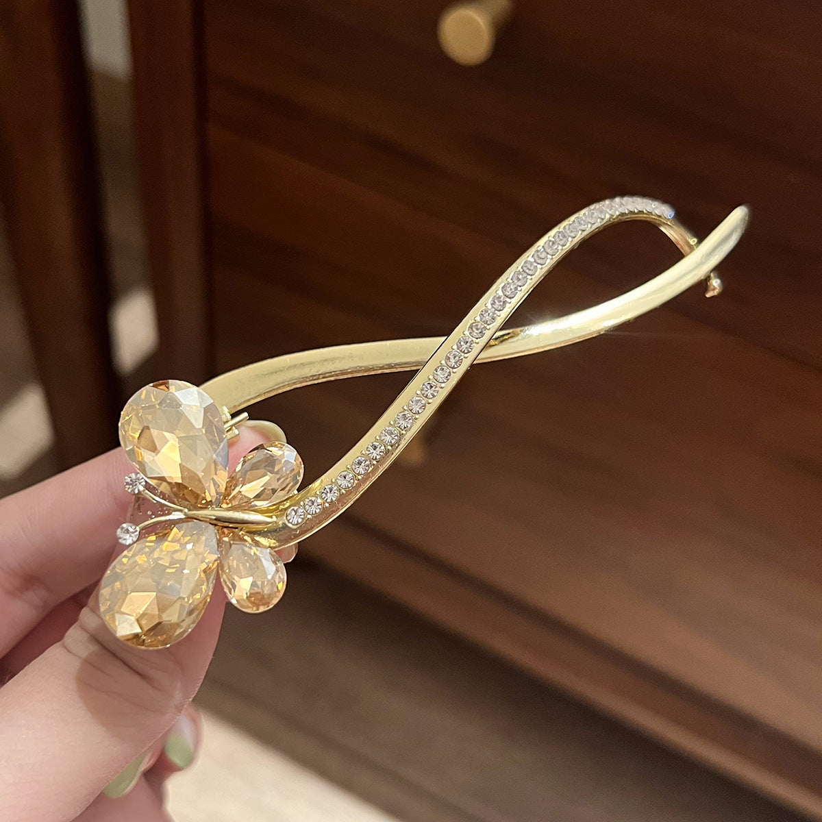 Crystal Diamond Back Head Barrettes Cn0230