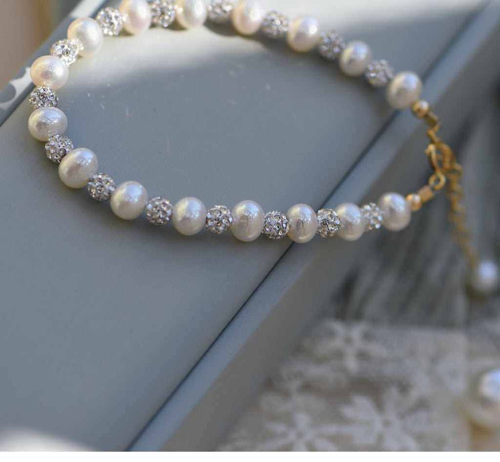 Natural Freshwater Pearl Bracelet Starry 14K Gilded Bracelet Cn537