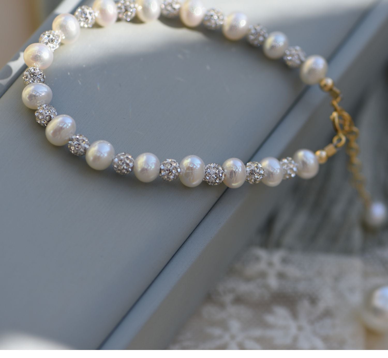 Natural Freshwater Pearl Bracelet Starry 14K Gilded Bracelet Cn537