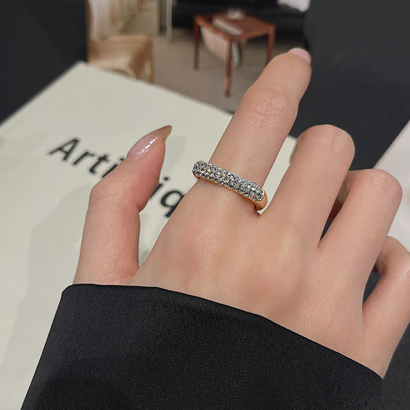 Diamond Square Open Ring Cn469