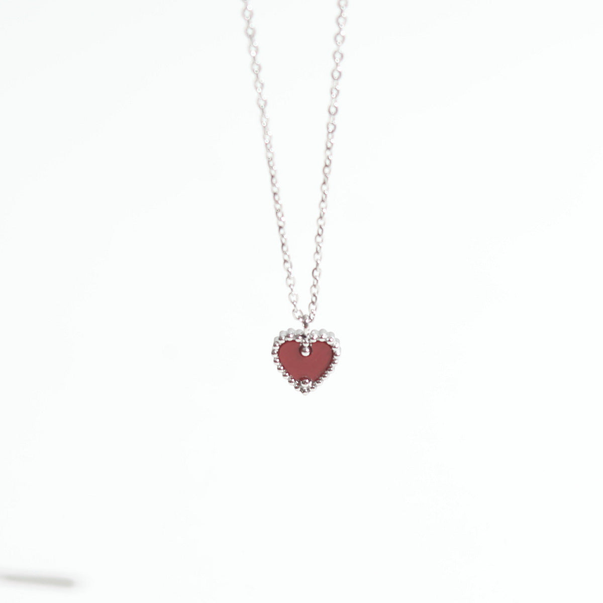 All Match Little Red Heart Necklace Cn0254