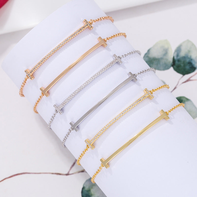 Smiley Face Bracelet V Gold Plated 18K Rose Gold Smile Diamond Bracelet Cn535