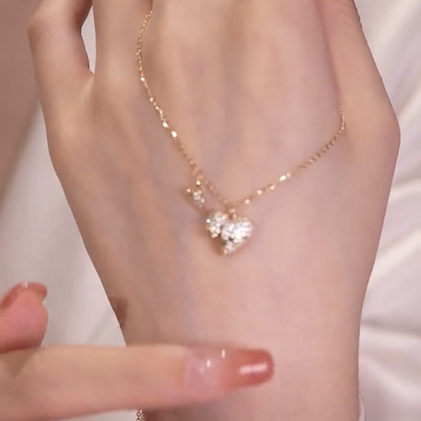 Micro Inlaid Zircon Love Necklace Cn432