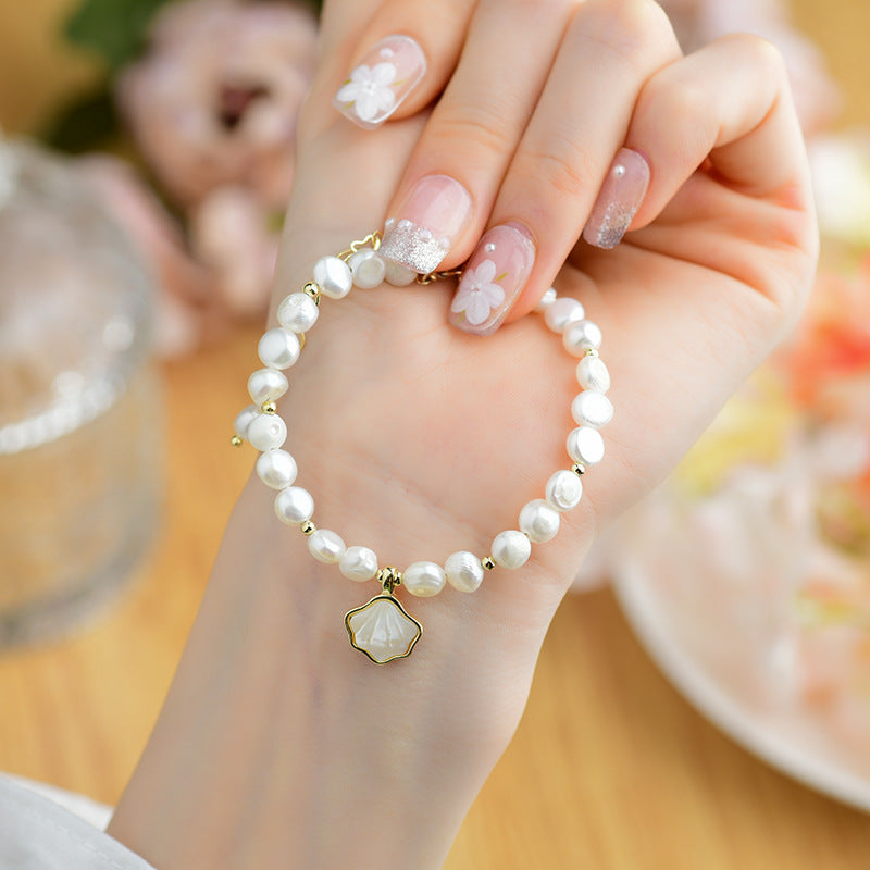 Natural Freshwater Shaped Baroque Pearl Bracelet Cn566