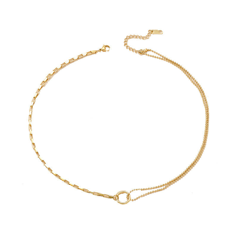 round Beads Stainless Steel Clavicle Chain Cn0290