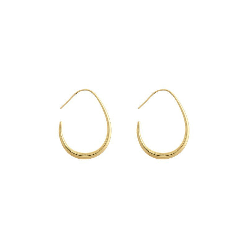 Oval Earrings Simple Retro Cn573