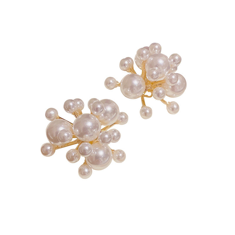 Pearl White Coral Stud Earrings Cn0101