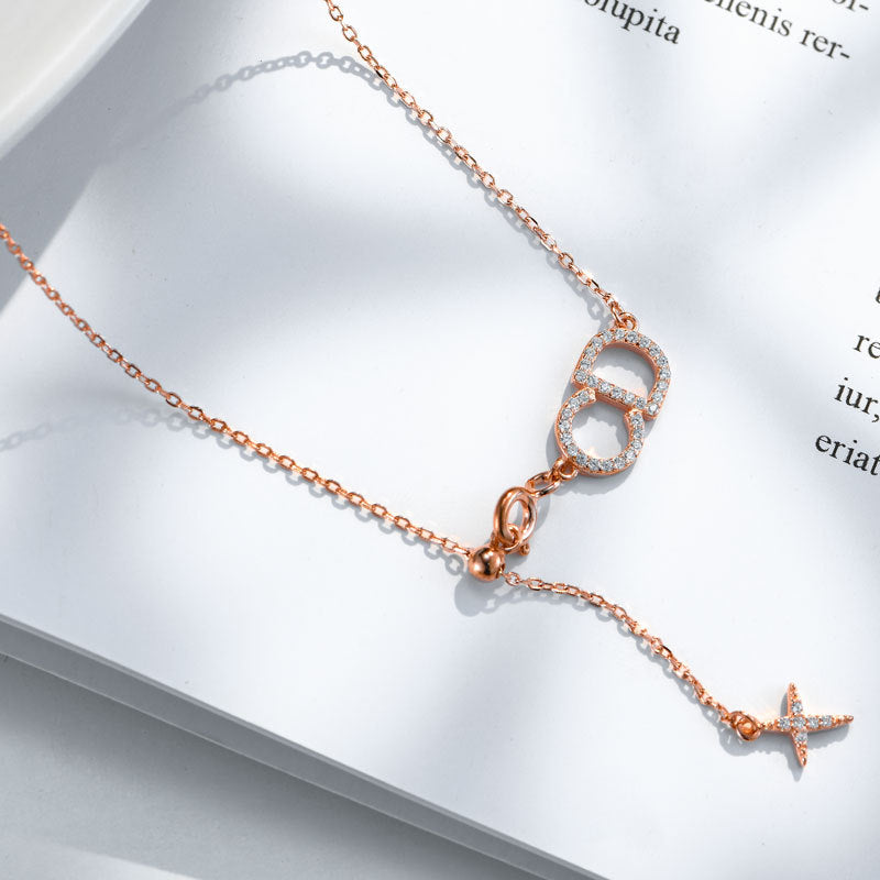 Ins Style English Letter Tassel Necklace Cn502