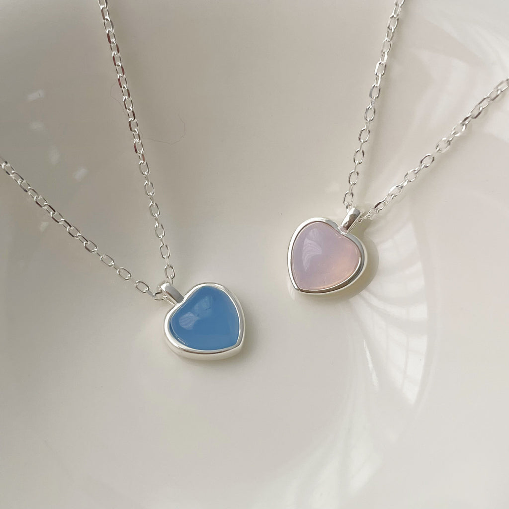 گردنبند قلب صورتی کلیچ قلب زنجیره Cn339