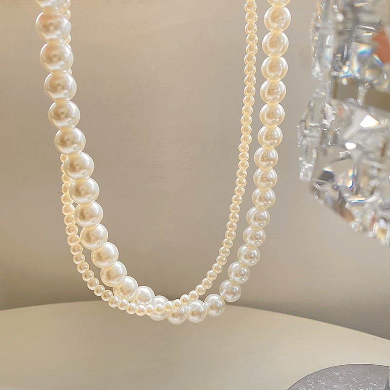 Baroque Vintage Pearl Multi-Layer Necklace Cn547