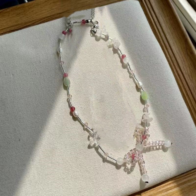 Crystal XINGX Bow Necklace Cn521