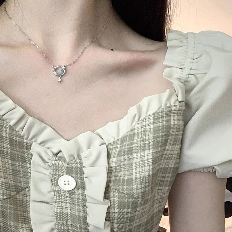 Full Star Moon Necklace Female Cn330