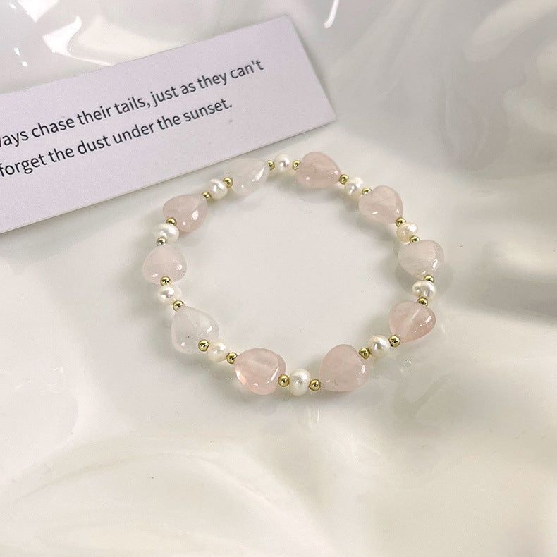 Love Strawberry Quartz Bracelet Hand Jewelry Cn402