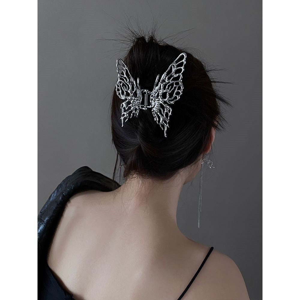 Metal Liquid Butterfly Barrettes Cn0243