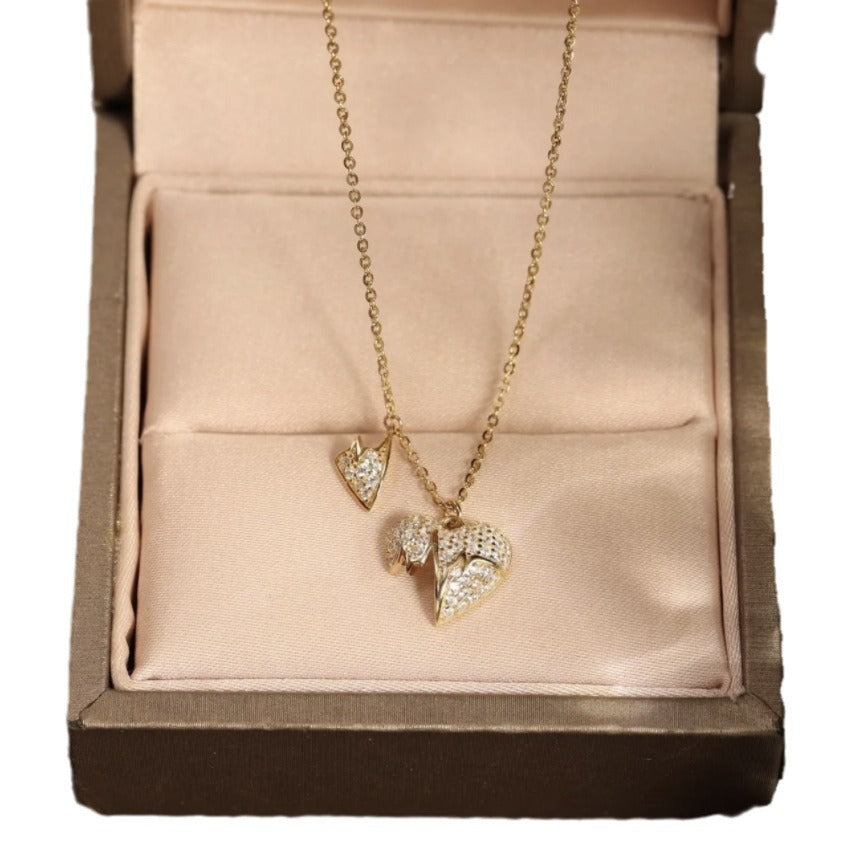 Micro Inlaid Zircon Love Necklace Cn432