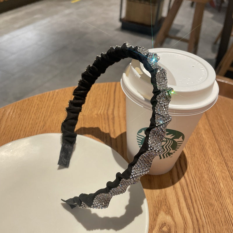 Super Flash Rhinestone Headband Rhinestone Pleated Beautiful Headband Cn507