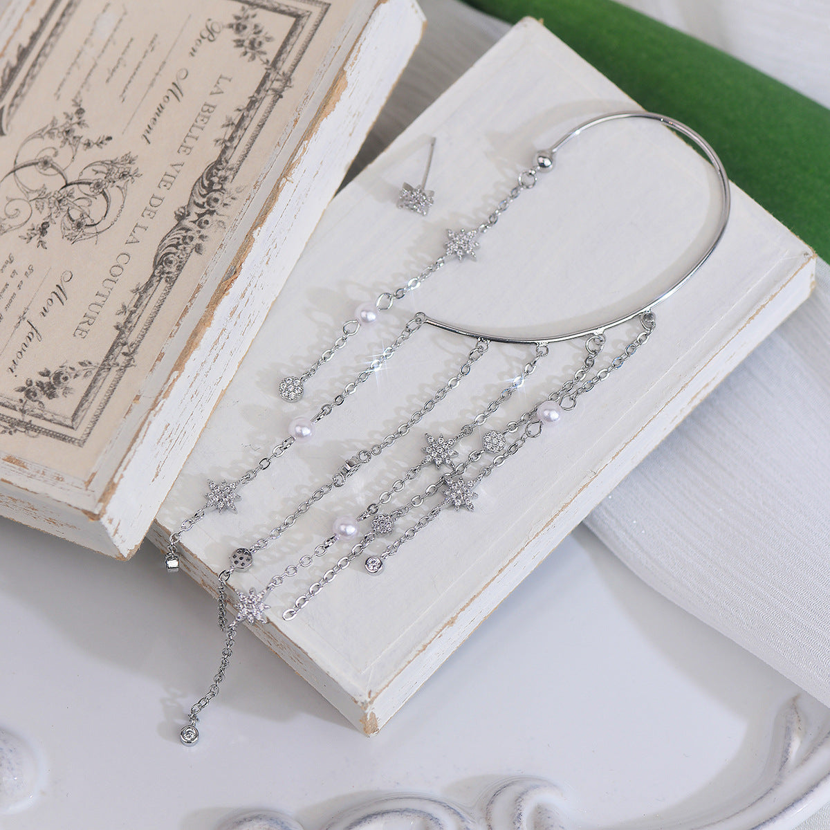 Stern Ohr hängend lange Quaste Ohr hängend Cn371