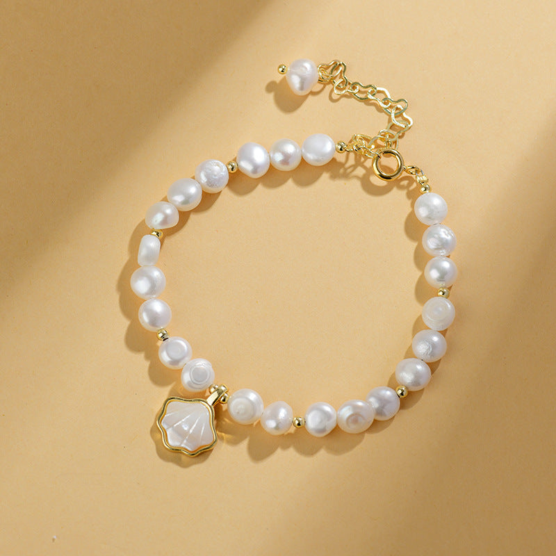 Natural Freshwater Shaped Baroque Pearl Bracelet Cn566