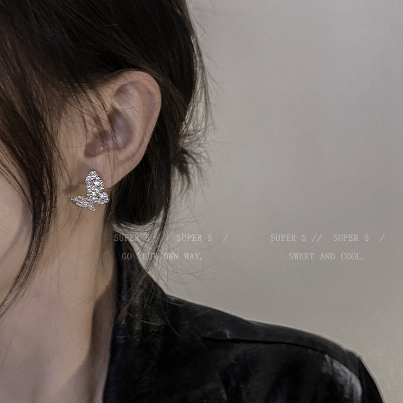 Full Diamond Butterfly Earrings Cn0218