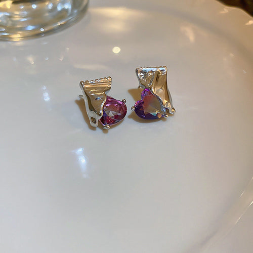 Candy Series Love Heart Earrings Female Candy Bag Ear Studs Earrings Cn544