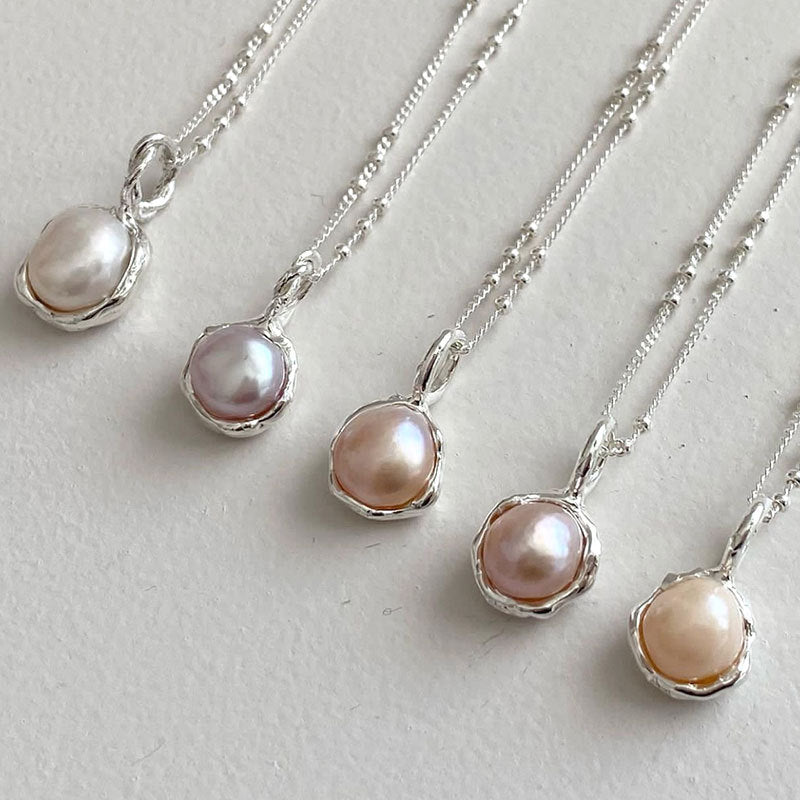 Freshwater Pearl Necklace Women's Simple Cn411