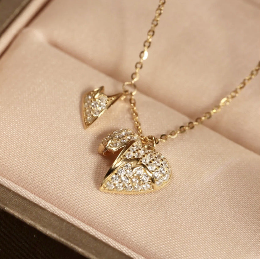 Micro Inlaid Zircon Love Necklace Cn432