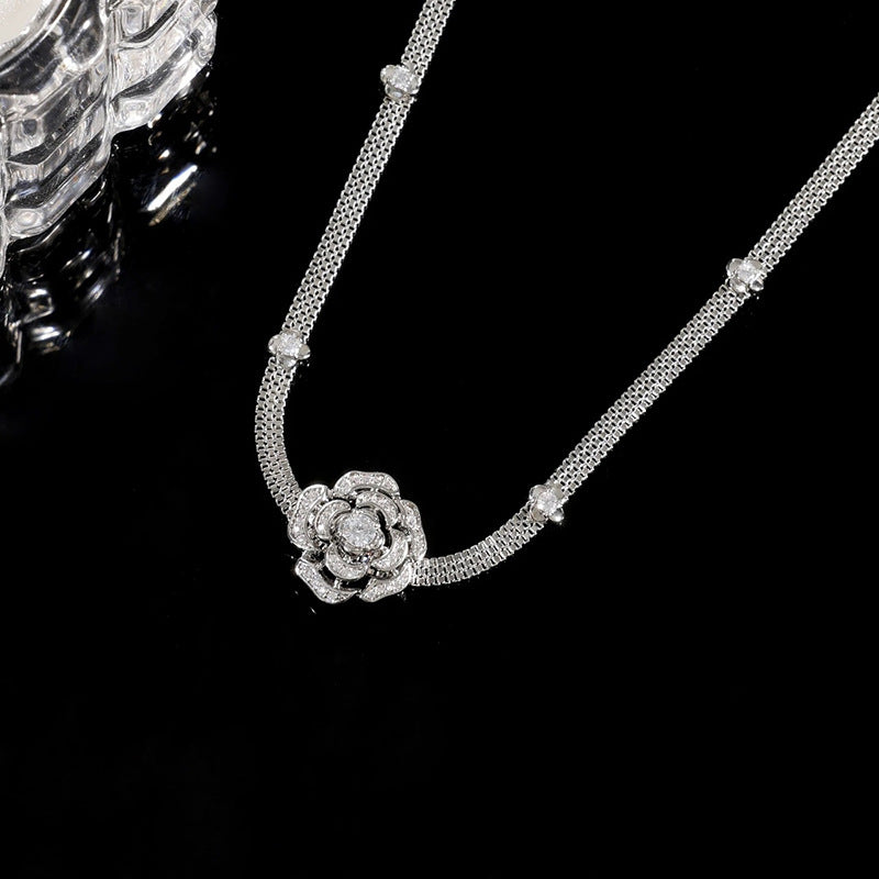 동백 펜던트 쇄골 체인 목 체인 Cn346