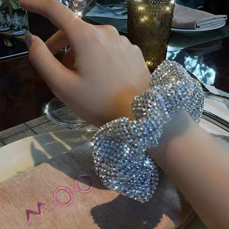 Rhinestone Hair Band Full Diamond Handmade Rubber Band Hair Rope Cn429