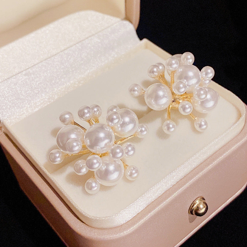 Pearl White Coral Stud Earrings Cn0101