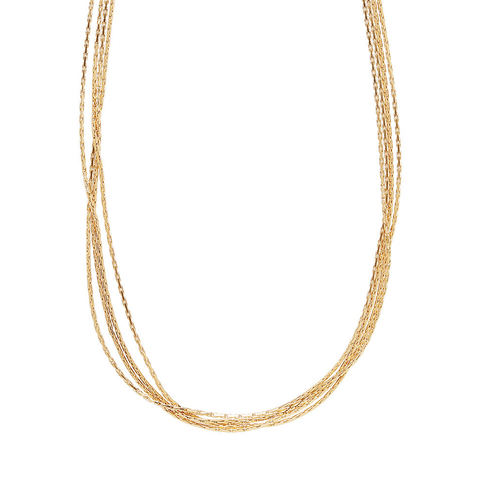 Slide Gold Thread Necklace Multilayer Collarbone Necklace Cn0295