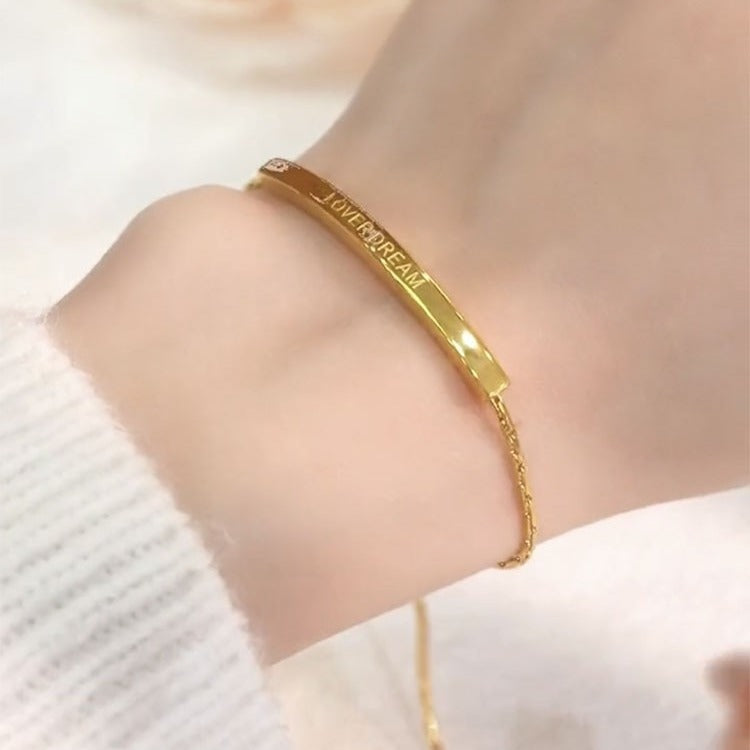 Bracelet Female Letter Elbow Minority Simple Personality Carrying Strap Bracelet Pull Adjustable Cn532