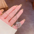 Hollow Petal Flower Necklace Cn501