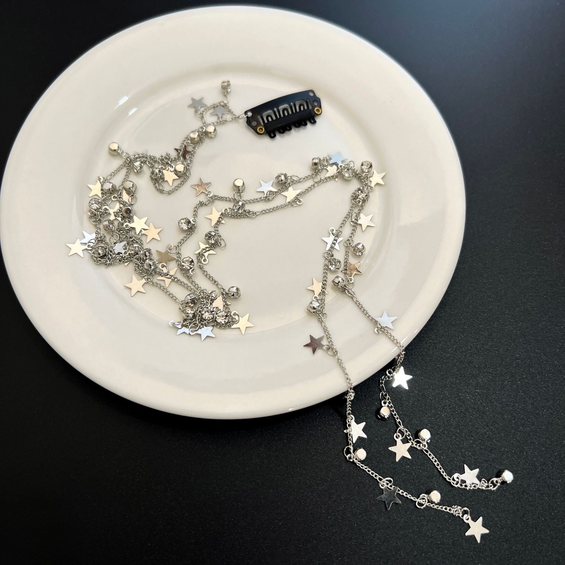 Rhinestone XINGX Braided Hair Chain Barrettes Cn0231